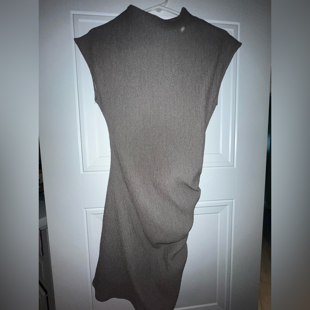 Zara Taupe Sleeveless Dress